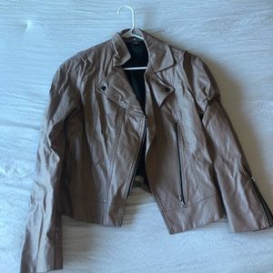 Light blush/nude leather jacket